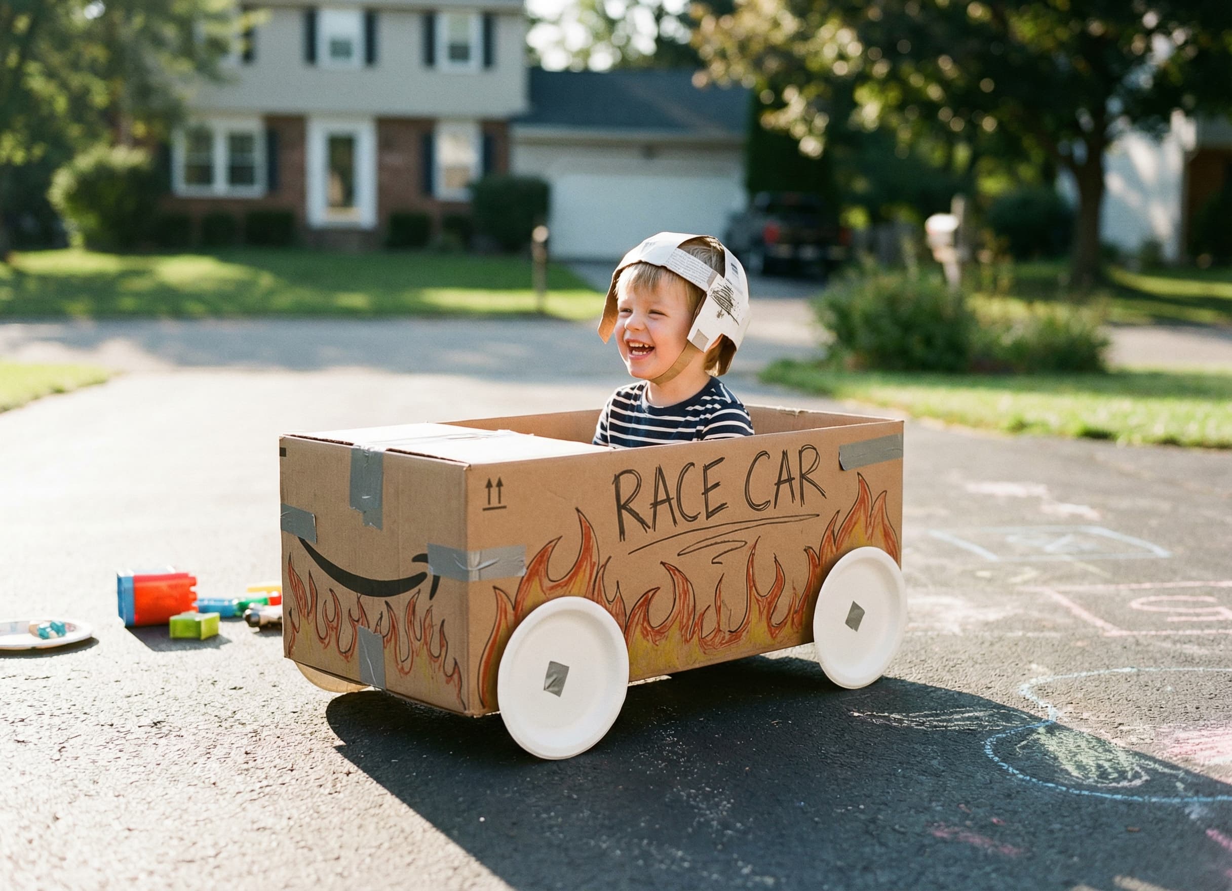 Playful childhood photo for a personalized birthday puzzle gift